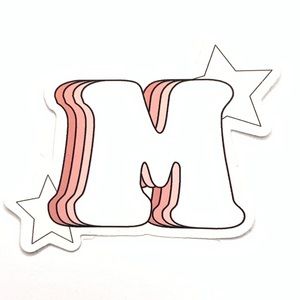 M Initial Vinyl Sticker